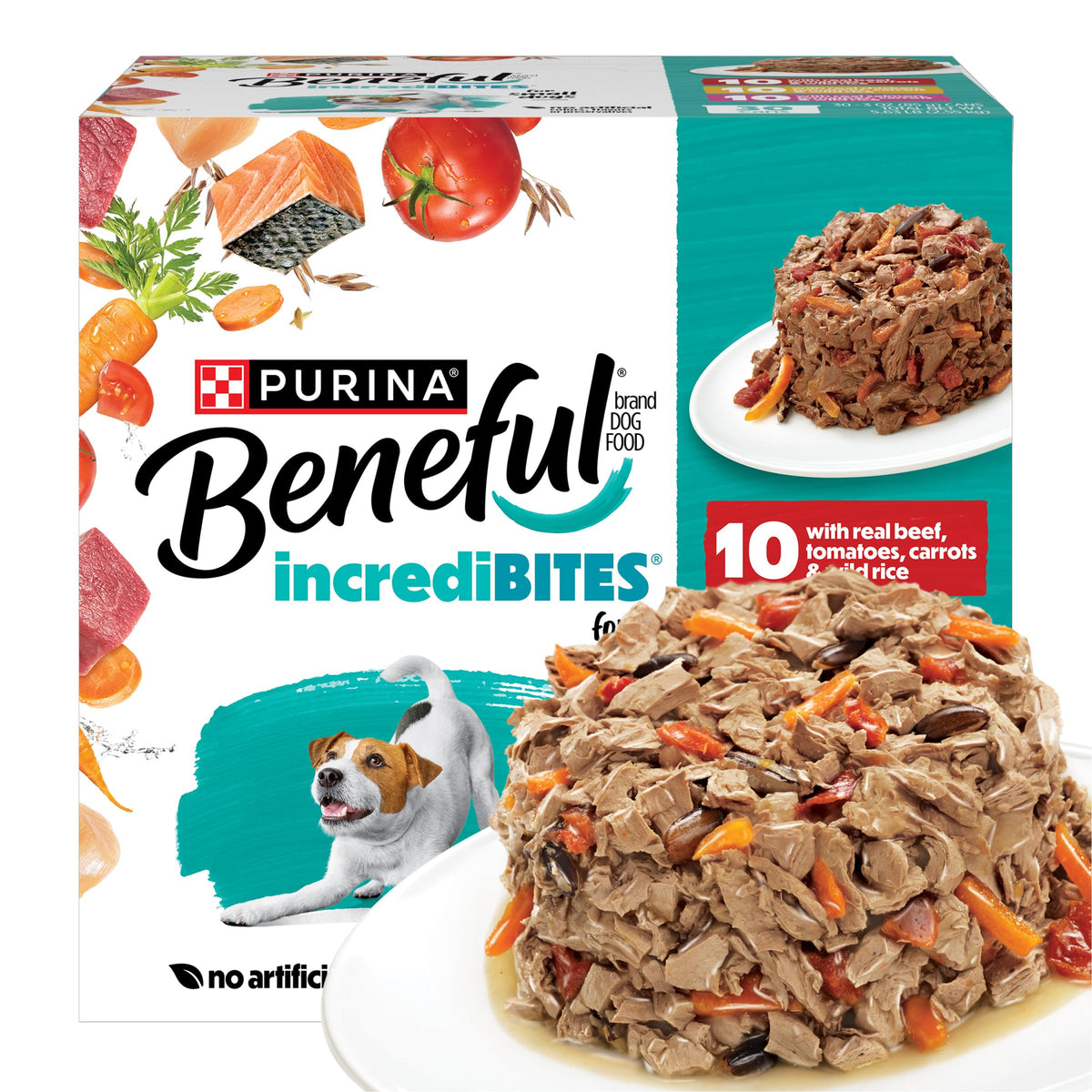 Purina Beneful IncrediBites Small Wet Dog Food in Gravy, Beef, (24) 3 oz