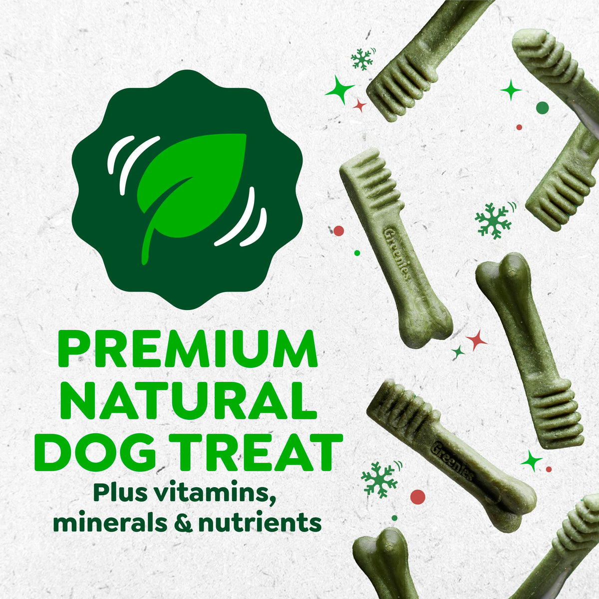 Greenies Teenie Natural Dental Dog Treats, Fresh Mint Flavor, 43 Count