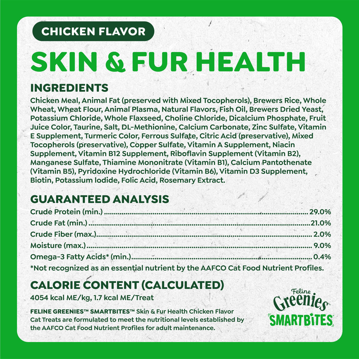 Greenies Feline Smartbites Skin & Fur Health Cat Treats, Salmon, 4.6 oz