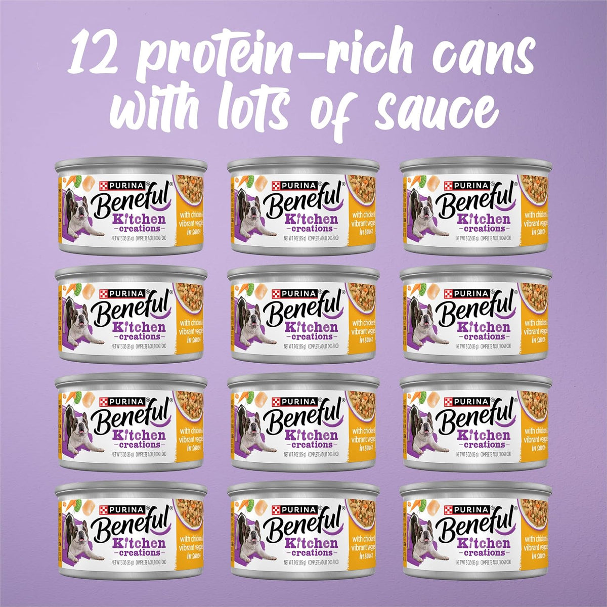 Beneful Purina Kitchen Creations Wet Dog Food, Chicken, (12) 3 oz Can
