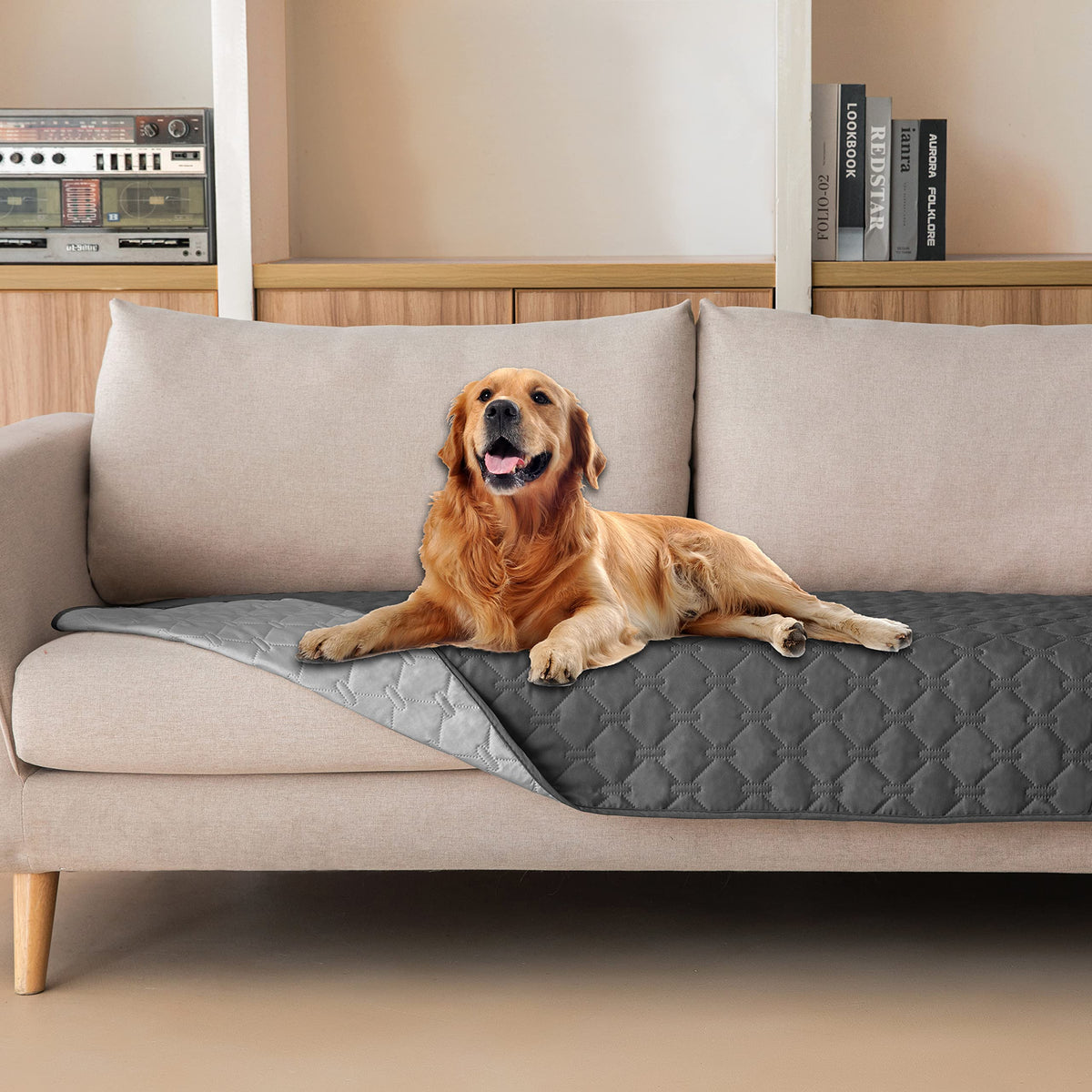 gogobunny Waterproof Dog Blanket, Couch Covers for Sofa, Reusable Pee Pads