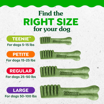 Greenies Teenie Original Natural Dental Dog Treats, Chicken, 43 Count