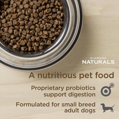 Diamond Naturals Small Breed Adult Dry Dog Food, Lamb & Rice, 18lb