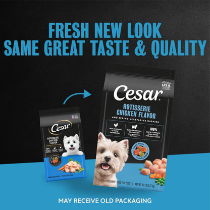 Cesar Small Breed Dry Dog Food, Filet Mignon & Spring Vegetables, 12 lb
