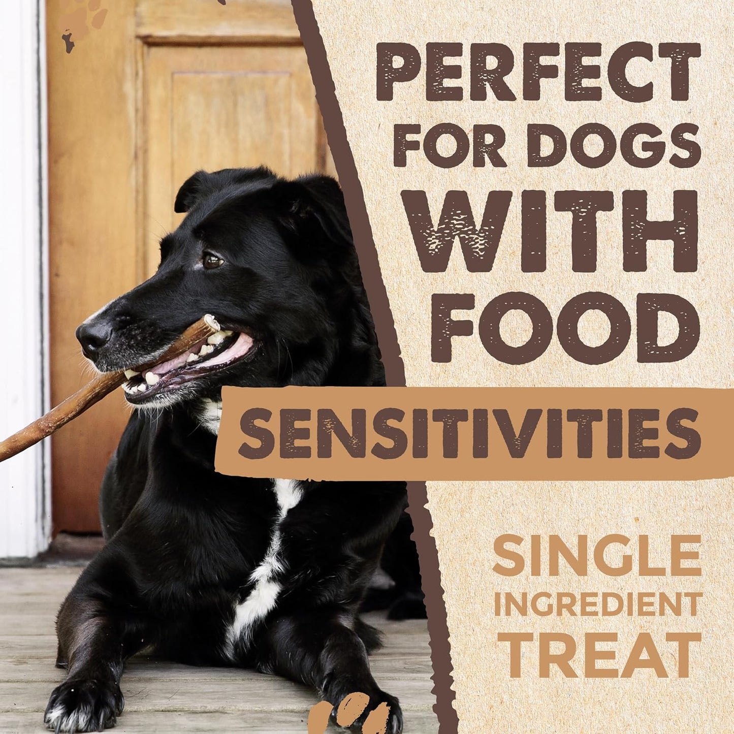 Mighty Paw Naturals Bully Sticks, 6 in, 25 Pack, Grass-Fed Beef Dog Chews