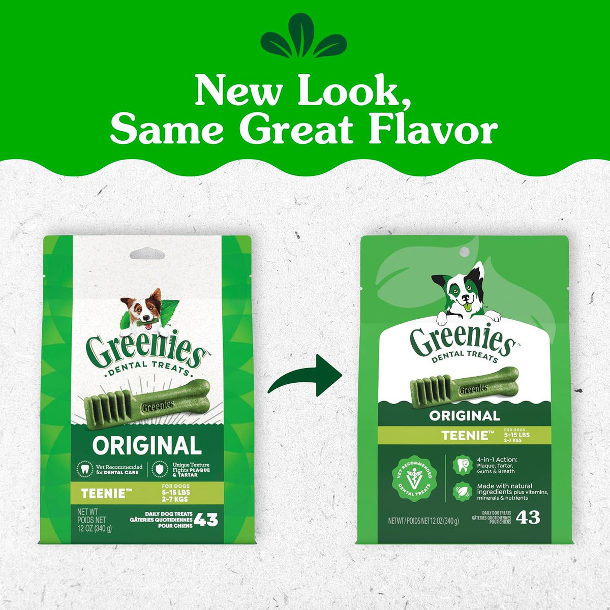 Greenies Teenie Original Natural Dental Dog Treats, Chicken, 43 Count