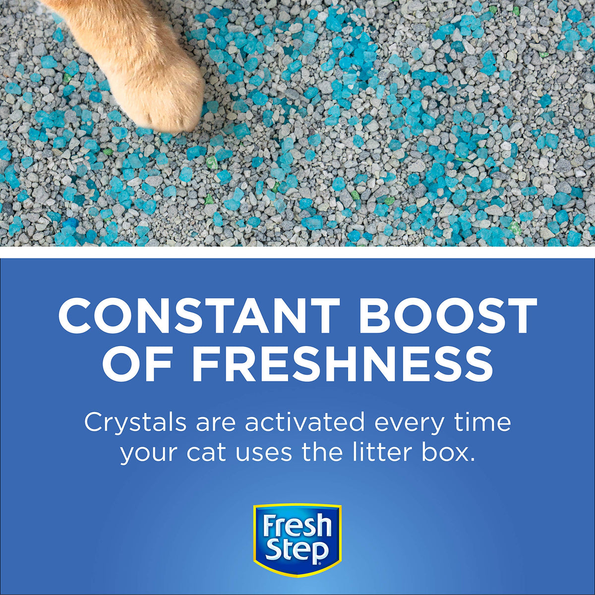 Fresh Step Cat Litter Crystals Deodorizer, Summer Breeze Scent, 30 Oz