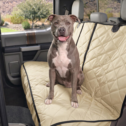 4Knines Heavy-Duty Rear Seat Cover for Dogs - Fitted, Black Reg