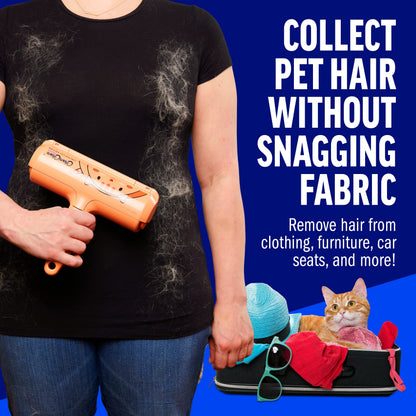 ChomChom Roller Pet Hair Remover – Original Size Reusable Lint Roller for Cat & Dog Hair on Furniture, Couch, Carpet, Car, Rugs & Bedding – Portable, Eco-Friendly (White)