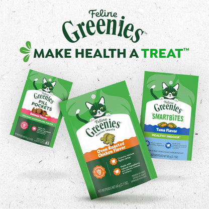 Greenies Feline Smartbites Skin & Fur Health Cat Treats, Salmon, 4.6 oz
