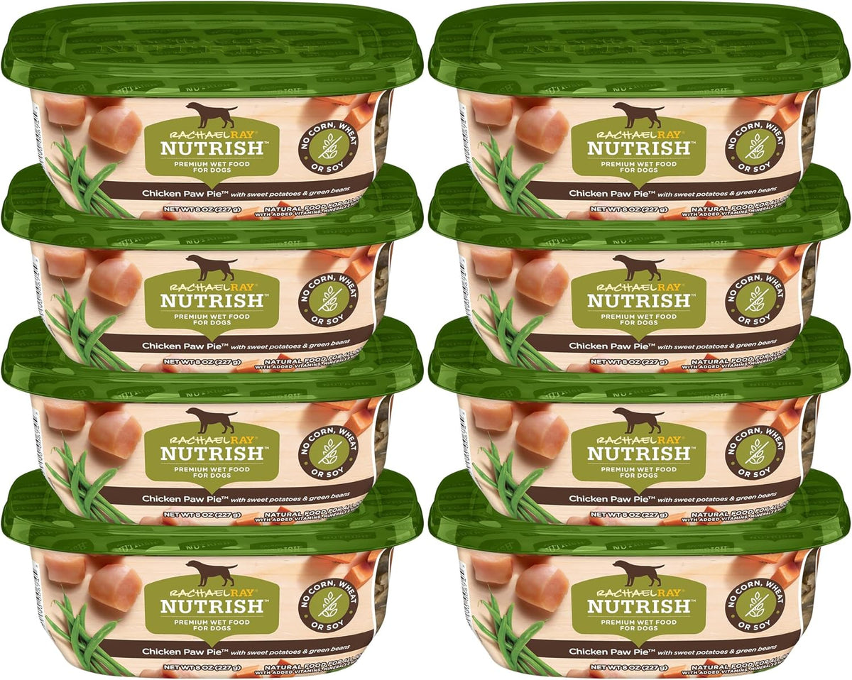 Nutrish Chicken Paw Pie Wet Dog Food, 8 oz. Tub (Pack of 8) (Rachael Ray)