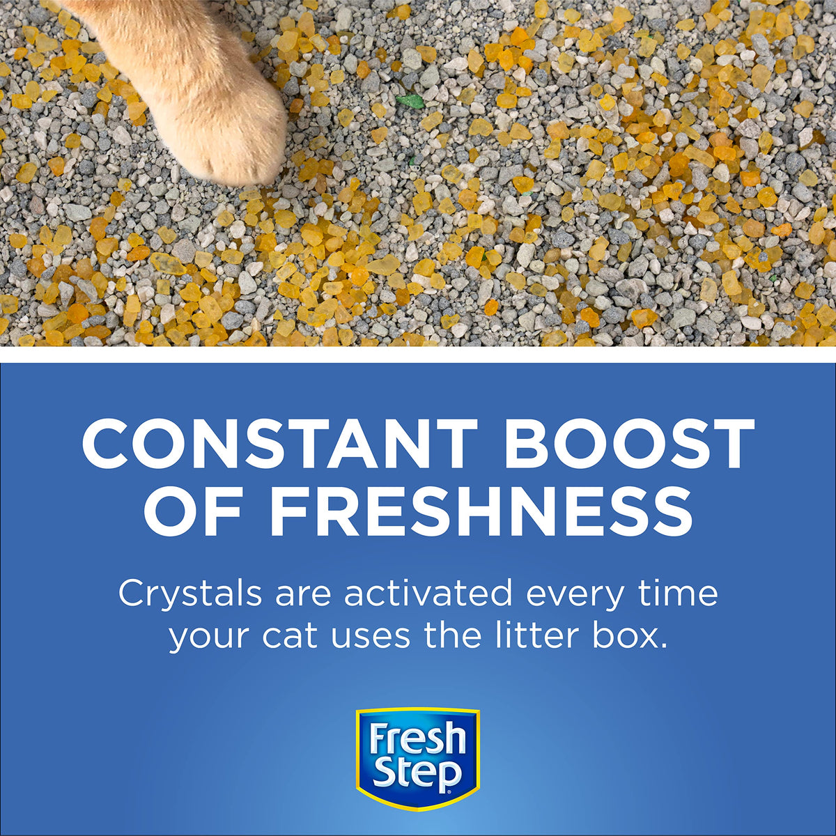 Fresh Step Cat Litter Crystals Deodorizer, Summer Breeze Scent, 30 Oz