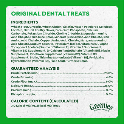 Greenies Teenie Original Natural Dental Dog Treats, Chicken, 43 Count
