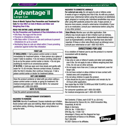 Advantage II Large Cat Topical Flea Treatment & Prevention, 4ct