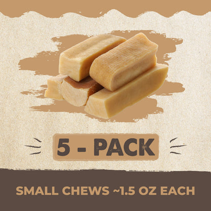 Mighty Paw Yak Chews, Long Lasting Hard Chew for Large Dogs, 4 Pack