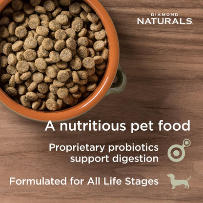 Diamond Naturals Small Breed Adult Dry Dog Food, Lamb & Rice, 18lb