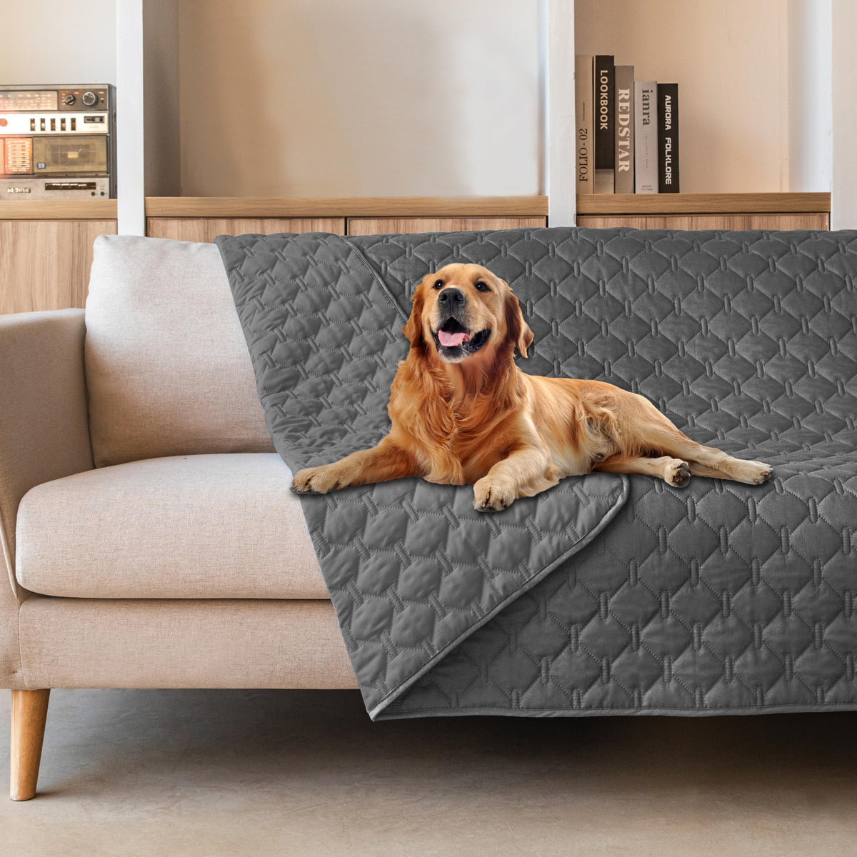 gogobunny Waterproof Dog Blanket, Couch Covers for Sofa, Reusable Pee Pads