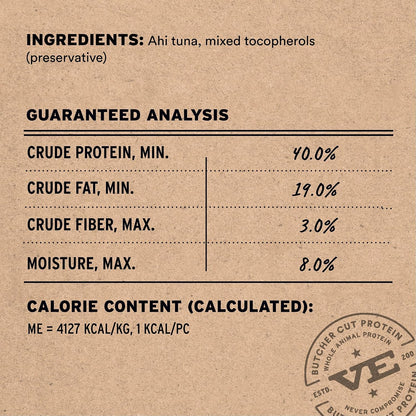 Vital Essentials Freeze Dried Cat Treats, Ahi Tuna Bites, 1.1 oz Bag