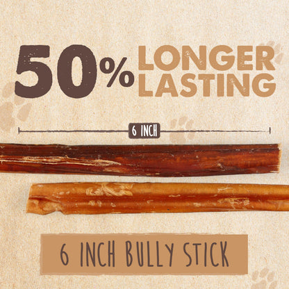 Mighty Paw 12" Bully Sticks for Dogs - Large, Medium and Small Breeds Chew