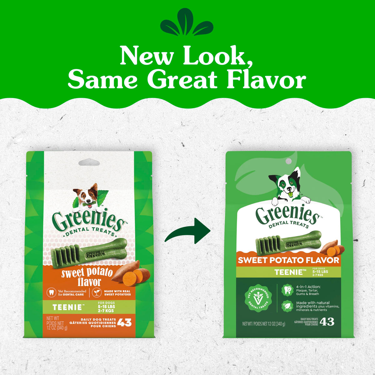 Greenies Teenie Natural Dental Dog Treats, Fresh Mint Flavor, 43 Count