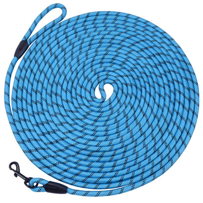 Hi Kiss Dog/Puppy Obedience Recall Training Agility Lead - 15ft 20ft 30ft 50ft 100ft Leash Great for Training, Play, Camping, or Backyard Black