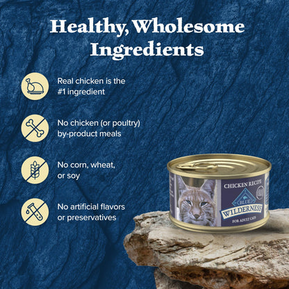 Blue Buffalo Tastefuls Wet Cat Food, Made with Natural Ingredients, Tuna and Chicken Flaked Entrées in Gravy, 3oz Cans, 4-Count Variety Pack Trial Size