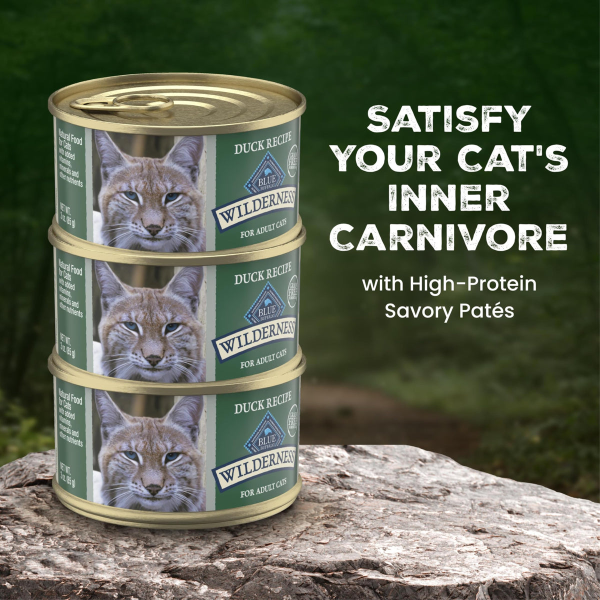 Blue Buffalo Tastefuls Wet Cat Food, Made with Natural Ingredients, Tuna and Chicken Flaked Entrées in Gravy, 3oz Cans, 4-Count Variety Pack Trial Size