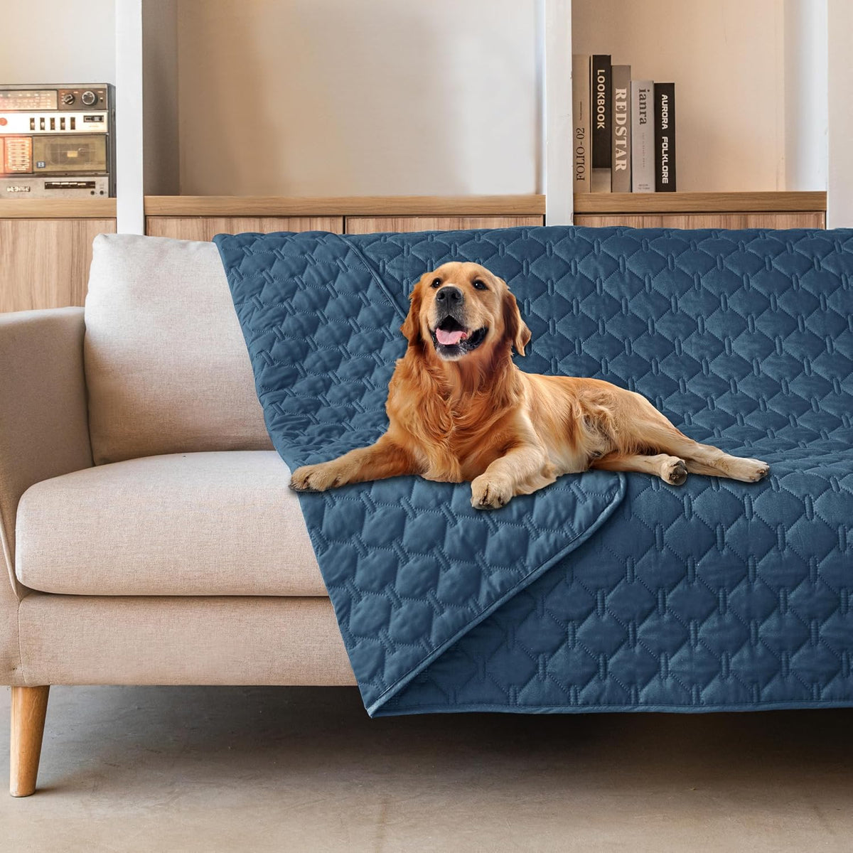 gogobunny Waterproof Dog Blankets for Large Dogs, Pet Bed Cover Breathable