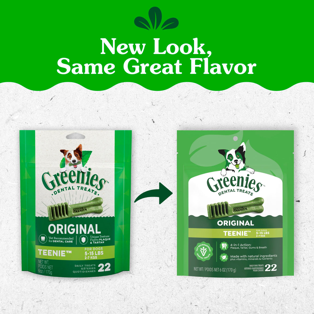 Greenies Teenie Original Natural Dental Dog Treats, Chicken, 43 Count
