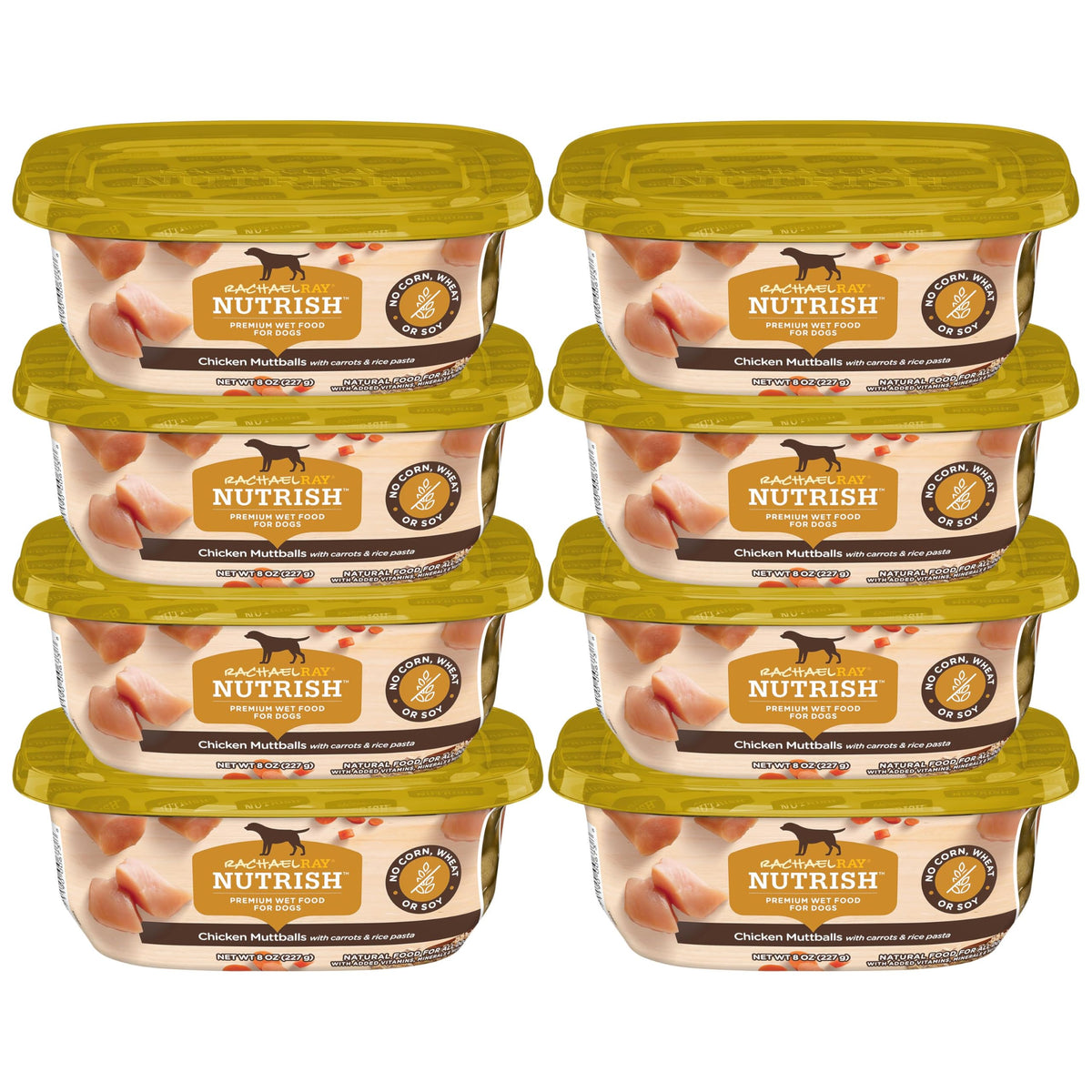 Nutrish Chicken Paw Pie Wet Dog Food, 8 oz. Tub (Pack of 8) (Rachael Ray)