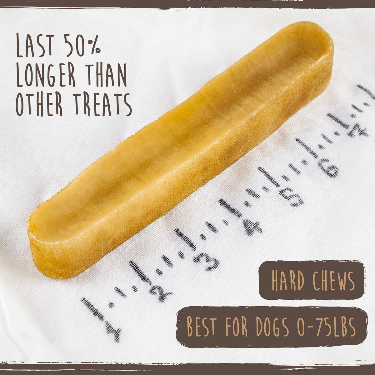 Mighty Paw Yak Chews, Long Lasting Hard Chew for Large Dogs, 4 Pack