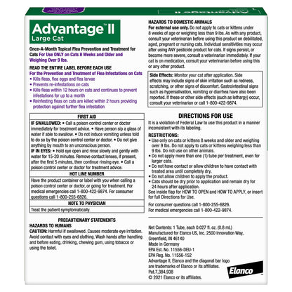 Advantage II Large Cat Topical Flea Treatment & Prevention, 2ct