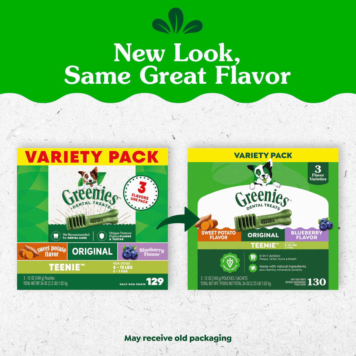 Greenies Teenie Natural Dental Dog Treats, Fresh Mint Flavor, 43 Count