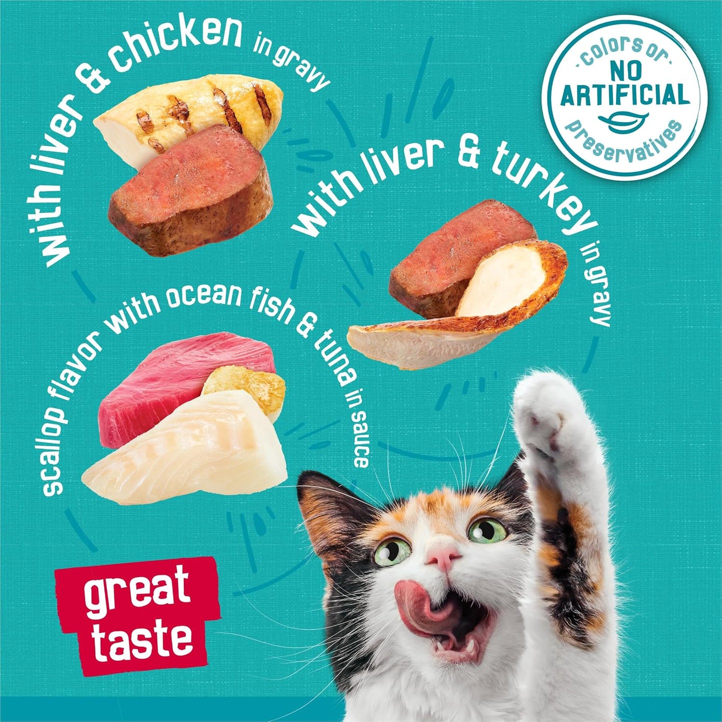 Friskies Purina Tasty Treasures Cat Food, Prime Filets Variety, (12) 5.5 oz