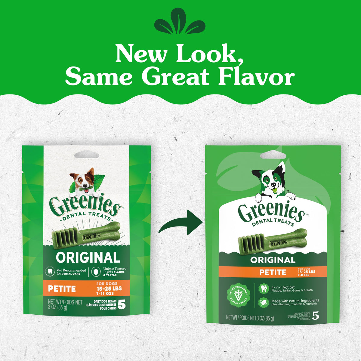 Greenies Petite Natural Dental Dog Treats, Original Flavor, 30 Count