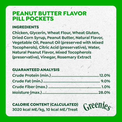 Greenies Pill Pockets Small Dog Treats, Chicken Flavor, 3.2 oz