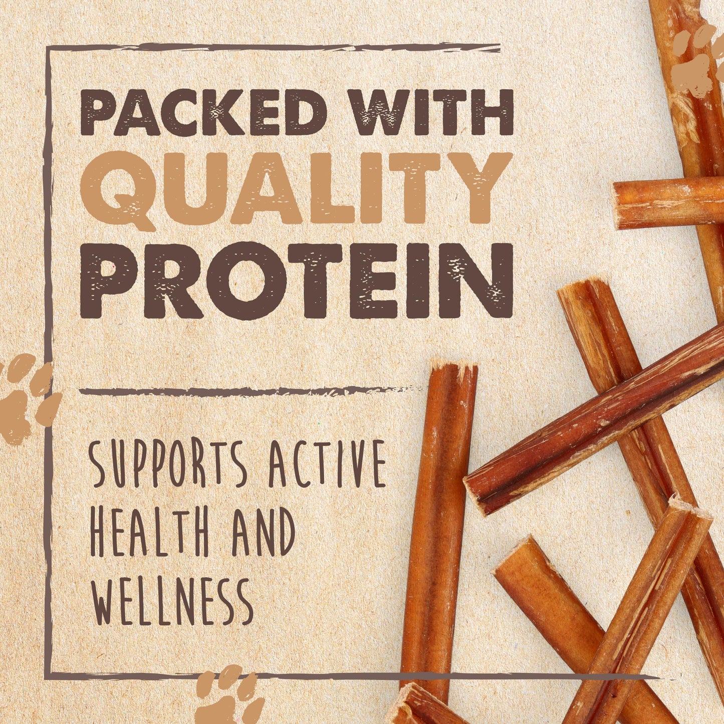 Mighty Paw Naturals Bully Sticks, 6 in, 25 Pack, Grass-Fed Beef Dog Chews