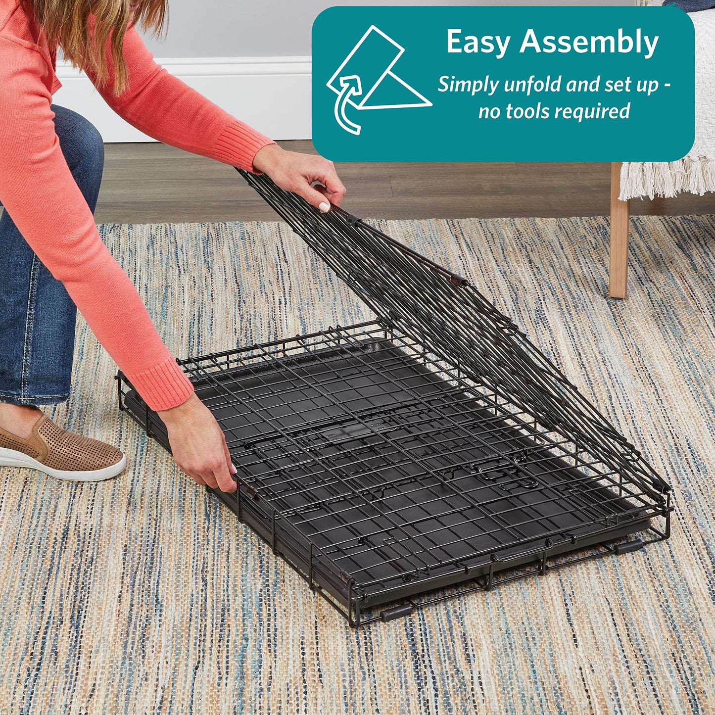 Midwest 42-Inch Single Door iCrate, for Large Breeds, 71-90 lbs